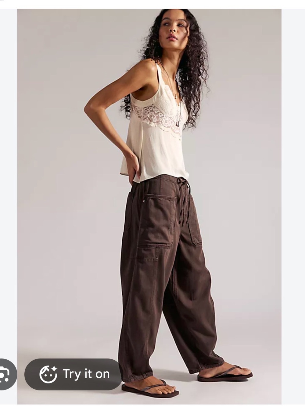 Free People Silverton Pull on Barrel Jean